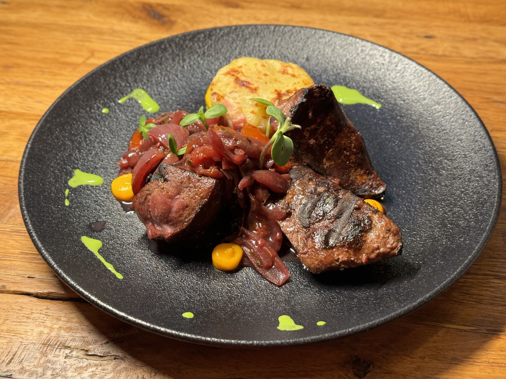 Grilled veal liver (Well-done)